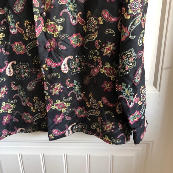 Vintage Anne Pinkerton Paisley Silk Button Up Blouse Paisley Print S - Picture 4 of 10